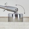 Bassagoda Bogenstehlampe 40 cm Chrom, Schwarz, 1-flammig, Stoffschirm