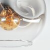 Ripoll Deckenleuchte Glas 15 cm Chrom, Klar, Rauchfarben, 5-flammig