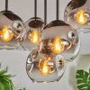 Ripoll Deckenleuchte Glas 15 cm Chrom, Klar, Rauchfarben, 5-flammig