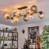 Ripoll Deckenleuchte Glas 15 cm Gold, Schwarz, 10-flammig
