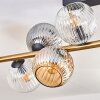 Ripoll Deckenleuchte Glas 15 cm Gold, Schwarz, 10-flammig
