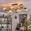 Ripoll Deckenleuchte Glas 15 cm Gold, Schwarz, 10-flammig