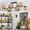 Ripoll Deckenleuchte Glas 15 cm Gold, Schwarz, 10-flammig