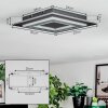 Lidor Deckenleuchte LED Schwarz, 1-flammig