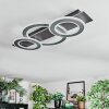 Lidor Deckenleuchte LED Chrom, Schwarz, 1-flammig