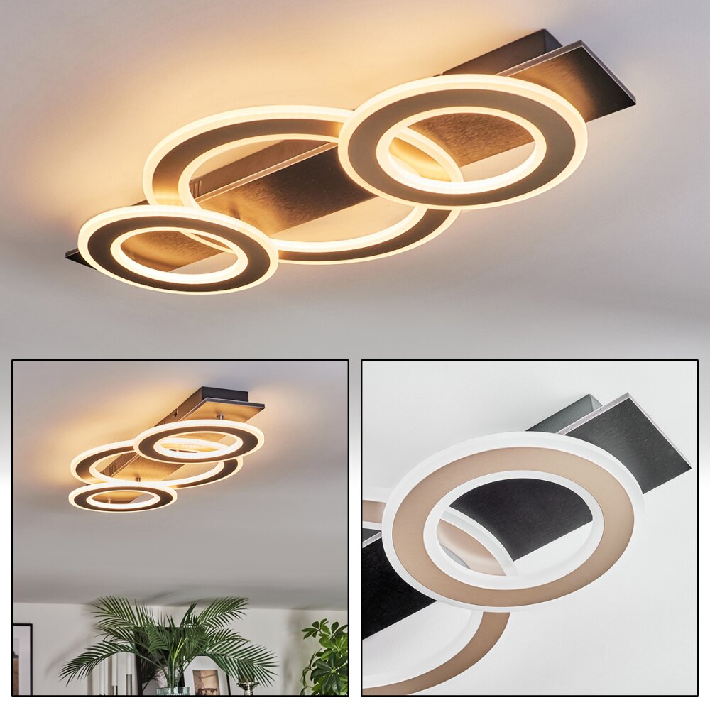 Lidor Deckenleuchte LED Chrom, Schwarz, 1-flammig main product photo