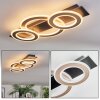 Lidor Deckenleuchte LED Chrom, Schwarz, 1-flammig