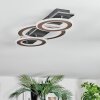 Lidor Deckenleuchte LED Chrom, Schwarz, 1-flammig