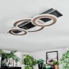 Lidor Deckenleuchte LED Chrom, Schwarz, 1-flammig