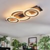 Lidor Deckenleuchte LED Chrom, Schwarz, 1-flammig