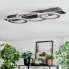Lidor Deckenleuchte LED Chrom, Schwarz, 1-flammig