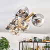 Ripoll Deckenleuchte Glas 15 cm Gold, Schwarz, 10-flammig