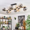 Ripoll Deckenleuchte Glas 15 cm Gold, Schwarz, 10-flammig