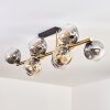 Ripoll Deckenleuchte Glas 15 cm Gold, Schwarz, 10-flammig