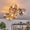 Ripoll Deckenleuchte Glas 15 cm Gold, Schwarz, 10-flammig