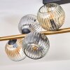 Ripoll Deckenleuchte Glas 15 cm Gold, Schwarz, 10-flammig
