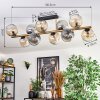 Ripoll Deckenleuchte Glas 15 cm Gold, Schwarz, 10-flammig