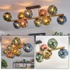 Ripoll Deckenleuchte Glas 15 cm Gold, Schwarz, 10-flammig