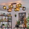 Koyoto Deckenleuchte Glas 15 cm Gold, Schwarz, 10-flammig