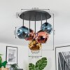 Ripoll Deckenleuchte Glas 15 cm Blau, Gold, Kupferfarben, 5-flammig