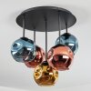Ripoll Deckenleuchte Glas 15 cm Blau, Gold, Kupferfarben, 5-flammig