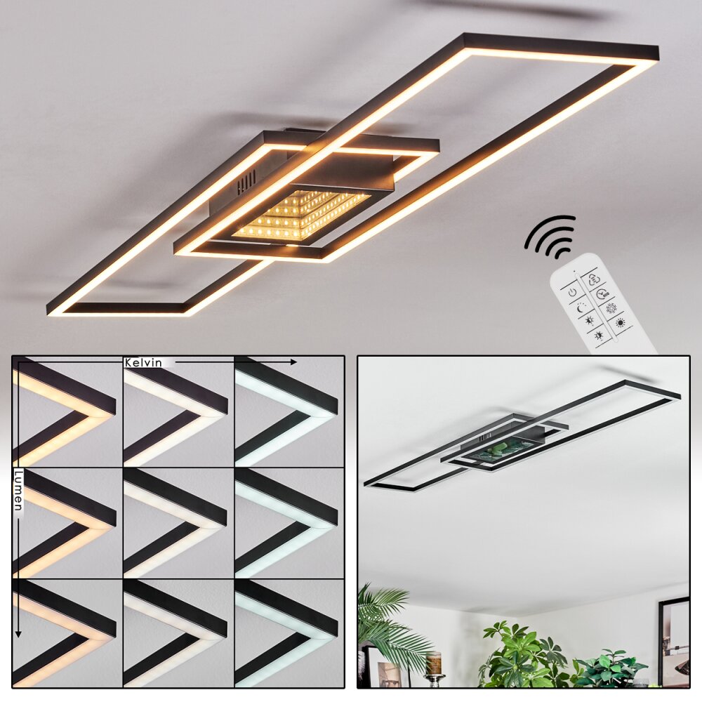 Manor Deckenleuchte LED Schwarz, 1-flammig, Fernbedienung main product photo