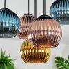 Koyoto Deckenleuchte Glas 15 cm Blau, Gold, Kupferfarben, 5-flammig