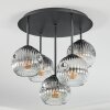 Ripoll Deckenleuchte Glas 15 cm Klar, Rauchfarben, 5-flammig