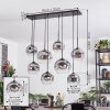 Ripoll Hängeleuchte Glas 20 cm, 25 cm Klar, Rauchfarben, 8-flammig