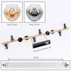 Ripoll Deckenleuchte Glas 15 cm Gold, Schwarz, 10-flammig