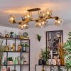 Ripoll Deckenleuchte Glas 15 cm Gold, Schwarz, 10-flammig