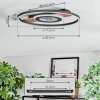 Hadel Deckenleuchte LED Holzoptik, Schwarz, 1-flammig