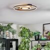 Hadel Deckenleuchte LED Holzoptik, Schwarz, 1-flammig