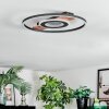 Hadel Deckenleuchte LED Holzoptik, Schwarz, 1-flammig