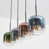 Lauden Hängeleuchte Glas 20 cm Blau, Grün, Klar, Kupferfarben, 4-flammig