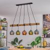 Koyoto Pendelleuchte Glas 15 cm Naturfarben, Schwarz, 5-flammig