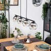 Koyoto Pendelleuchte Glas 15 cm Chrom, Klar, Rauchfarben, 4-flammig
