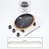 Ripoll Deckenleuchte Glas 15 cm Naturfarben, Schwarz, 3-flammig