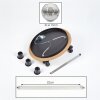 Ripoll Deckenleuchte Glas 15 cm Naturfarben, Schwarz, 3-flammig