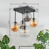 Gastor Deckenleuchte Glas 15 cm Bernsteinfarben, Klar, Rauchfarben, 5-flammig