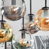 Gastor Deckenleuchte Glas 15 cm Bernsteinfarben, Klar, Rauchfarben, 5-flammig