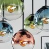 Gastor Deckenleuchte Glas 15 cm Blau, Grün, Klar, Kupferfarben, 5-flammig