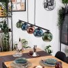 Ripoll Pendelleuchte Glas 15 cm Blau, Grün, Kupferfarben, 5-flammig