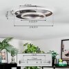 Lynor Deckenleuchte LED Anthrazit, Schwarz, 1-flammig