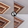 Meron Deckenleuchte LED Holzoptik, Schwarz, 1-flammig