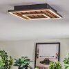 Meron Deckenleuchte LED Holzoptik, Schwarz, 1-flammig