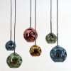 Ripoll Hängeleuchte Glas 15 cm, 20 cm Blau, Gold, Grün, Kupferfarben, 6-flammig