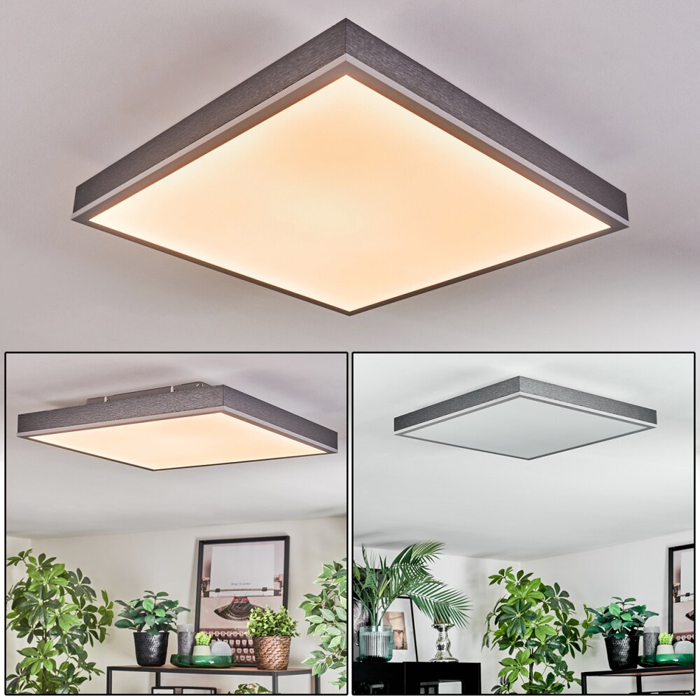 Salmi Deckenpanel LED Grau, Silber, 1-flammig main product photo