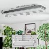 Salmi Deckenpanel LED Grau, Silber, 1-flammig
