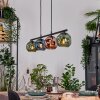 Ripoll Pendelleuchte Glas 15 cm Blau, Grün, Kupferfarben, 4-flammig